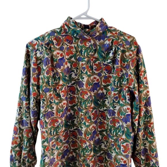 Notations Vintage Mock Neck Blouse - Picture 2 of 16